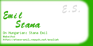 emil stana business card